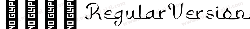 小顽家体 RegularVersion字体转换